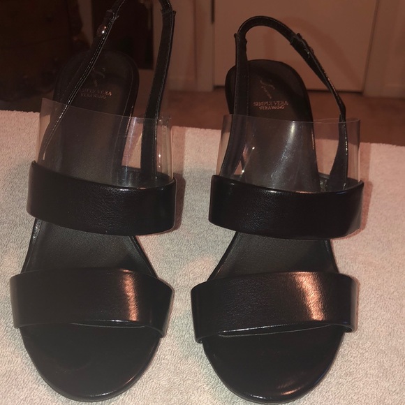 Simply Vera Slingback Heels Black 8 - Picture 2 of 7